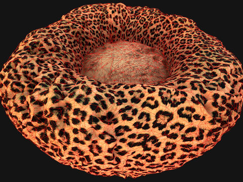 Pouf Chair Bed For Pet Cat Dog 3D 모델