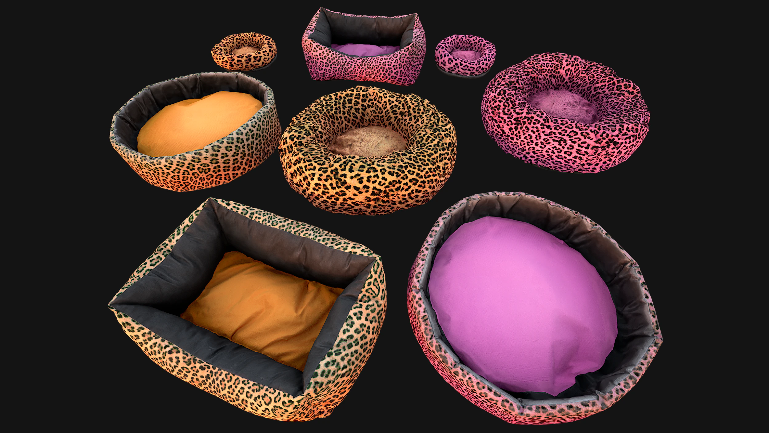 Bed for Animals Dog Cat Rodent Hamster Sofa Pet Pack 3D Model .c4d .max .obj .3ds .fbx .stl .blend 