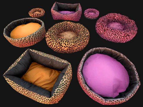 Legowisko dla zwierząt Pies Kot Gryzoń Chomik Sofa Pet Pack Model 3D