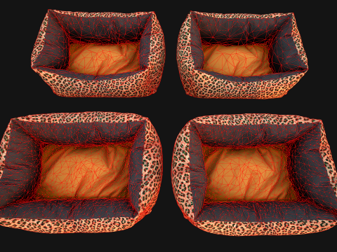 Bed for Animals Dog Cat Rodent Hamster Sofa Pet Pack Modèle 3D
