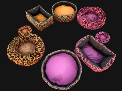 Bed for Animals Dog Cat Rodent Hamster Sofa Pet Pack 3D Model