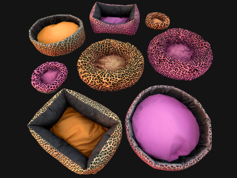 Bed for Animals Dog Cat Rodent Hamster Sofa Pet Pack Modèle 3D