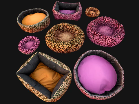 Bed for Animals Dog Cat Rodent Hamster Sofa Pet Pack 3D Model