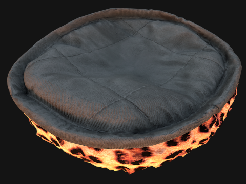 Pet Bed Pillow for Rodents Hamster Rats Zoo Furniture 3D Модель