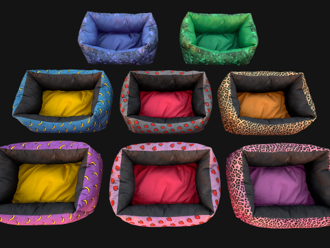 Bed Pet Pillow for Cats and Dogs Zoo Furniture 3D-Modell
