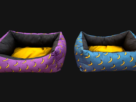 Bett-Haustierkissen f&uuml;r Katzen- und Hunde-Zoom&ouml;bel 3D Modell