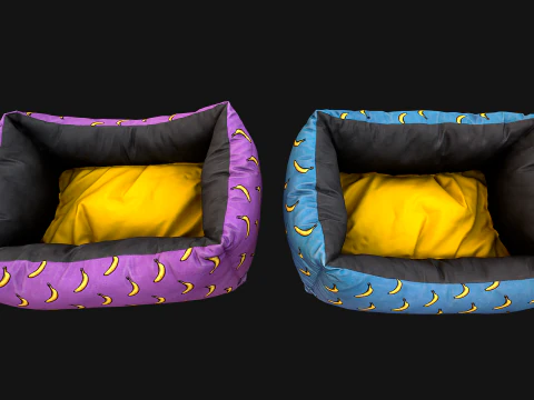 Bett-Haustierkissen f&uuml;r Katzen- und Hunde-Zoom&ouml;bel 3D Modell