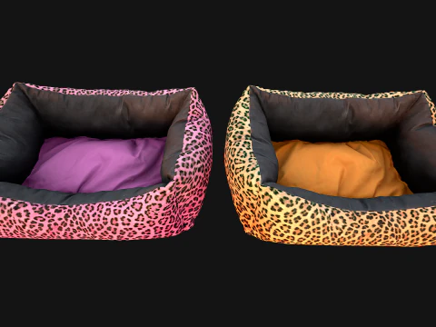 Bett-Haustierkissen f&uuml;r Katzen- und Hunde-Zoom&ouml;bel 3D Modell