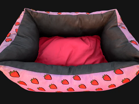 Bett-Haustierkissen f&uuml;r Katzen- und Hunde-Zoom&ouml;bel 3D Modell
