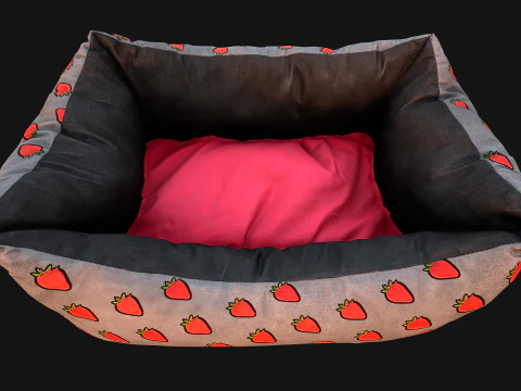 Bett-Haustierkissen f&uuml;r Katzen- und Hunde-Zoom&ouml;bel 3D Modell