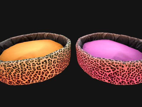 Pet Bed Sofa Pillow Cat Dog Zoo Furniture Pack 3D Model
