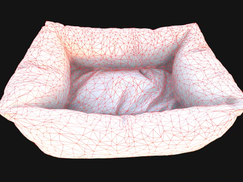 Pet Bed Sofa Pillow Cat Dog Zoo Furniture Pack 3D Model