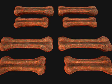 Bone Treat Food for Dog and Cat 3D Model