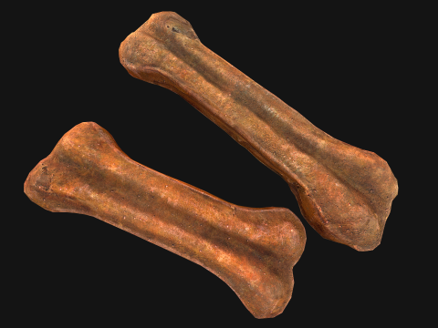 Pet Dog Gnawing Bone Treat Cookie Pack Modèle 3D