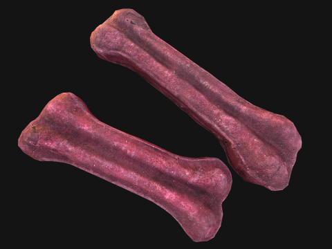 Pet Dog Gnawing Bone Treat Cookie Pack Modèle 3D