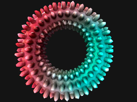 Pet Dog Chewing Toy Chew Gnawing Ring 3D Model