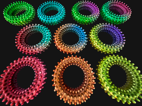 Pets Dogs Gnawing Toy Chew Ring Zoo Accessory 3D Model