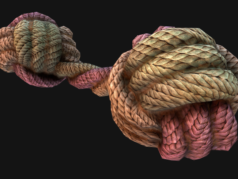 Pet Cat and Dog Rope for Gnawing Chew Toy 3D Model