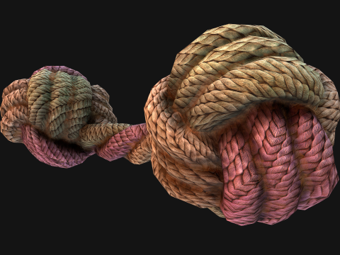 Pet Cat and Dog Rope for Gnawing Chew Toy 3D Model