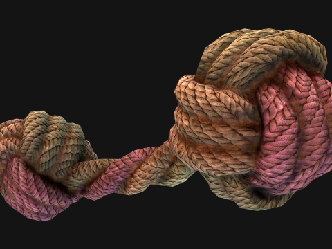 Pet Cat and Dog Rope for Gnawing Chew Toy 3D Model