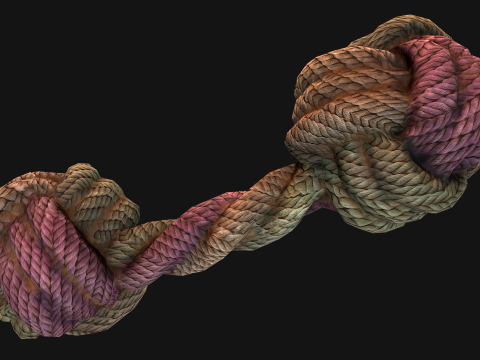 Pet Cat and Dog Rope for Gnawing Chew Toy 3D Model