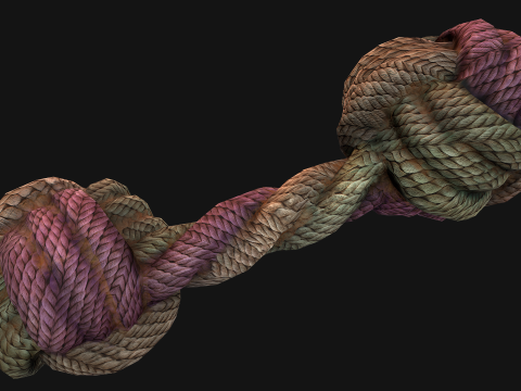 Pet Cat and Dog Rope for Gnawing Chew Toy 3D Model