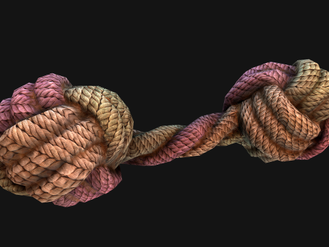 Pet Cat and Dog Rope for Gnawing Chew Toy 3D Model