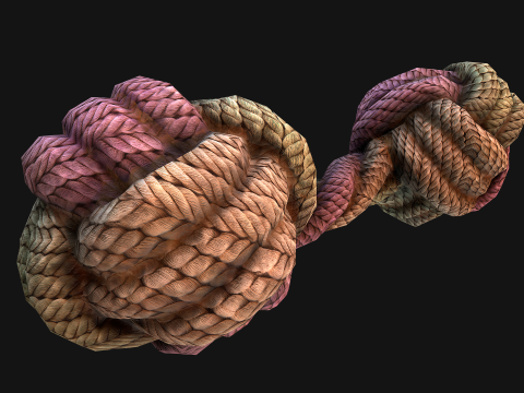 Pet Cat and Dog Rope for Gnawing Chew Toy 3D Model