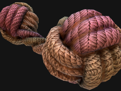 Pet Cat and Dog Rope for Gnawing Chew Toy 3D Model