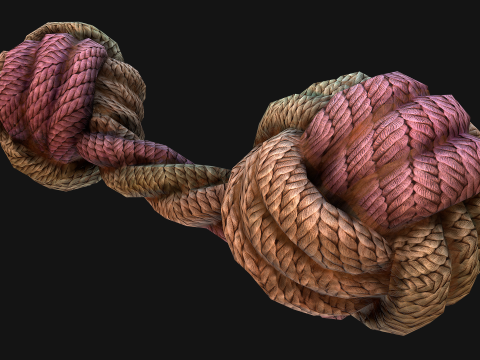 Pet Cat and Dog Rope for Gnawing Chew Toy 3D Model