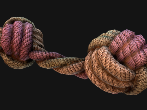 Pet Cat and Dog Rope for Gnawing Chew Toy 3D Model