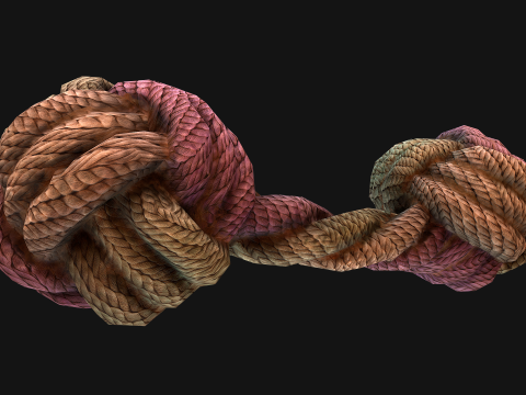 Pet Cat and Dog Rope for Gnawing Chew Toy 3D Model