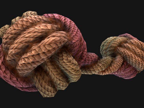 Pet Cat and Dog Rope for Gnawing Chew Toy 3D Model