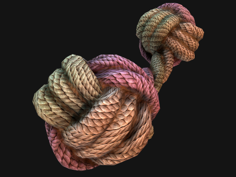 Pet Cat and Dog Rope for Gnawing Chew Toy 3D Model
