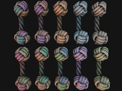 Tali Hewan Peliharaan Kucing dan Anjing untuk Mengunyah Mainan Kunyah Model 3D