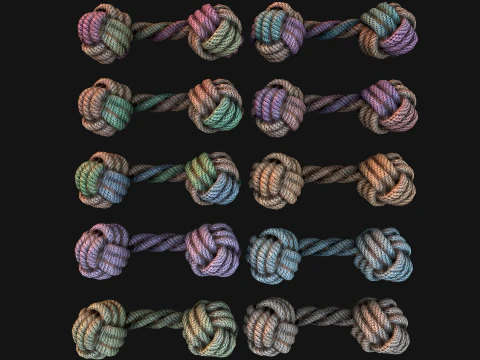 Pets Cats and Dogs Rope for Gnawing Chew Toy 3D Model