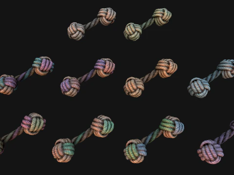 Pets Cats and Dogs Rope for Gnawing Chew Toy 3D Model