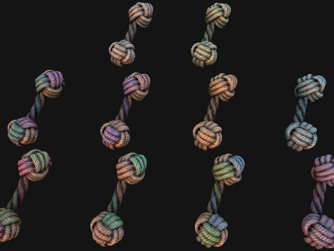 Pets Cats and Dogs Rope for Gnawing Chew Toy 3D Model