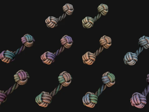 Pets Cats and Dogs Rope for Gnawing Chew Toy 3D Model