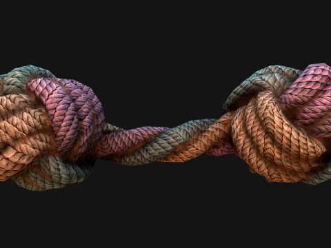 Pets Cats and Dogs Rope for Gnawing Chew Toy 3D Model
