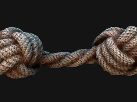 Pets Cats and Dogs Rope for Gnawing Chew Toy 3D Model