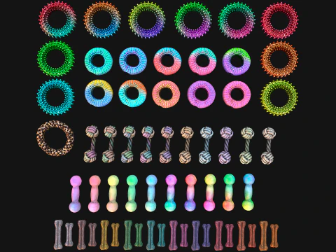 Pacote de brinquedos de zool&oacute;gico para c&atilde;es e gatos de estima&ccedil;&atilde;o para mastigar Modelo 3D