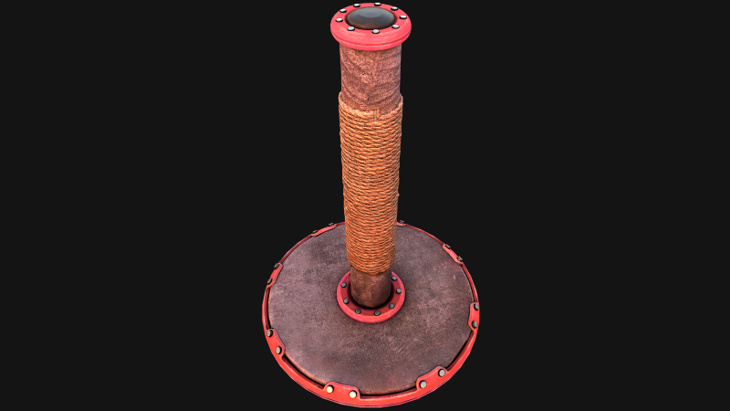 Cat Scratching Pet Post Zoo Furniture 3D 模型 .c4d .max .obj .3ds .fbx .stl .blend