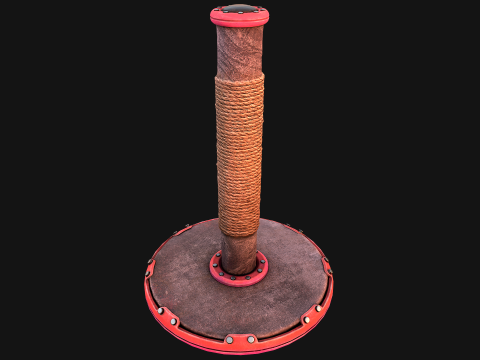 Cat Scratching Pet Post Zoo Furniture 3D 模型