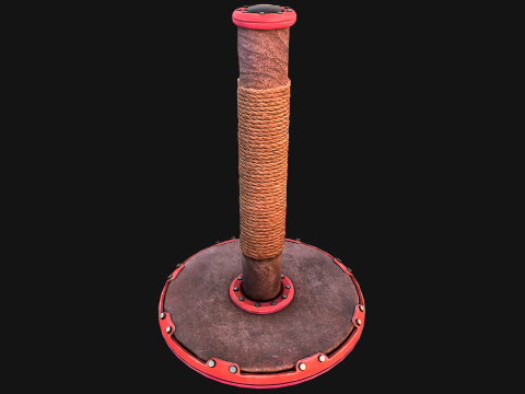 Cat Scratching Pet Post Zoo Furniture 3D 模型