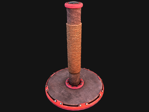 Cat Scratching Pet Post Zoo Furniture 3D 模型