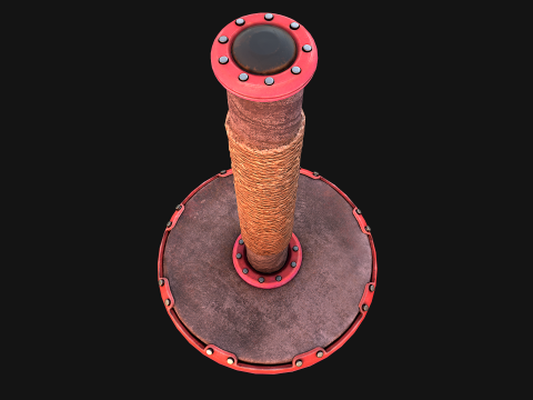 Cat Scratching Pet Post Zoo Furniture 3D 模型