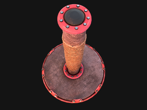 Cat Scratching Pet Post Zoo Furniture 3D 模型