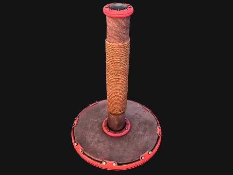 Cat Scratching Pet Post Zoo Furniture 3D 模型