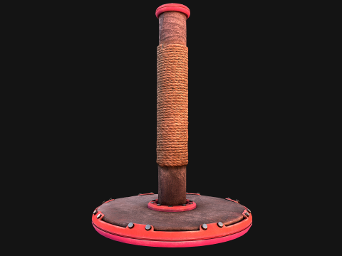 Cat Scratching Pet Post Zoo Furniture 3D 模型